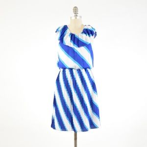 Lilly Pulitzer Blue Striped Pleated Dress